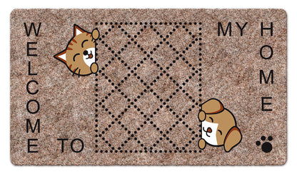 Doormat "Dog and Cat Diagonal"